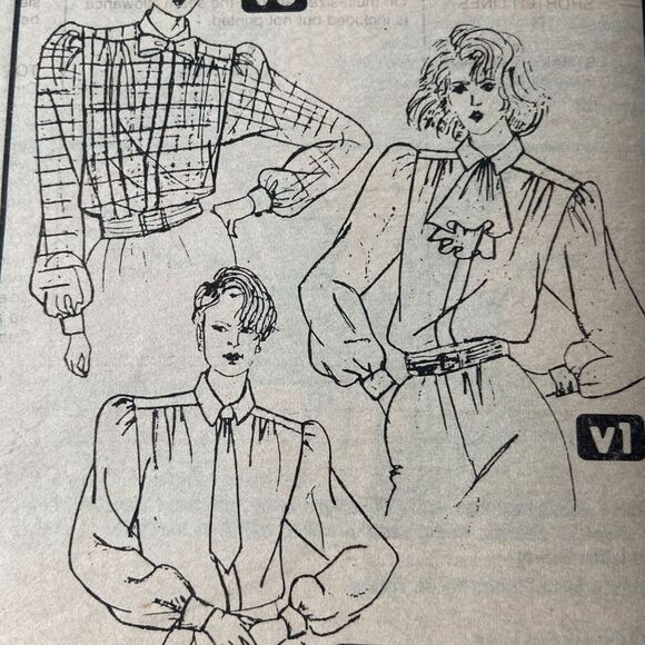 Simplicity 7172 Pattern Top Miss 14 Uncut Vintage Feminine Bow 80s - Picture 4 of 8